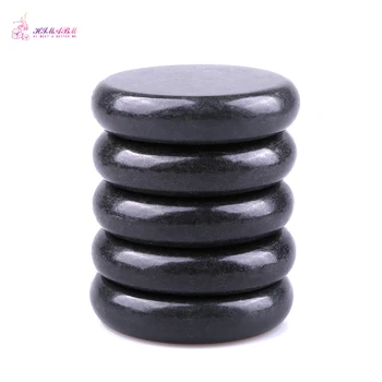 

HIMABM 5 Pieces Natural Black Hot Spa Basalt Stone Massage Basalt Stone Lava Rocks 8*8cm wholesale