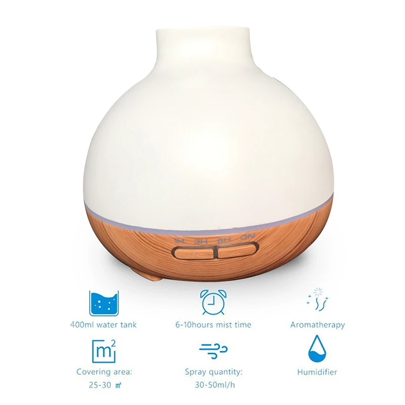 400ml Ultrasonic Humidifier Aroma Essential Oil Diffuser  Air Humidificadores With Night light Mist Maker fogger brumisateur  (16)