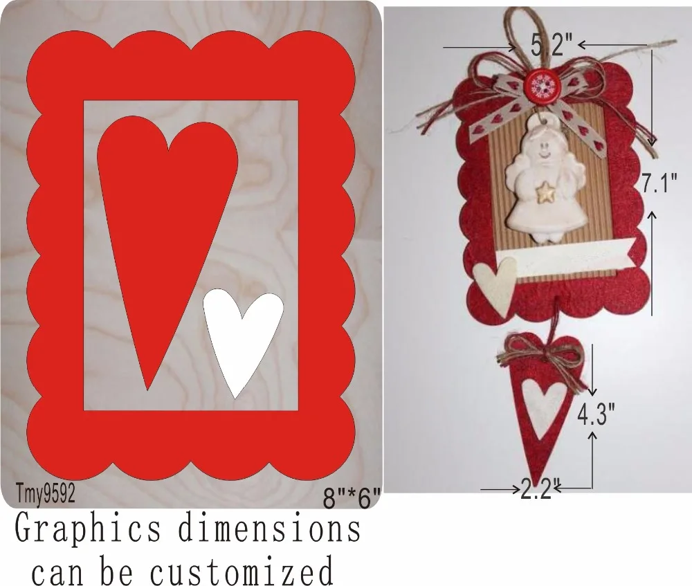

Red frame wooden die/cutting tool die/ Scrapbook mold/Tmy9592