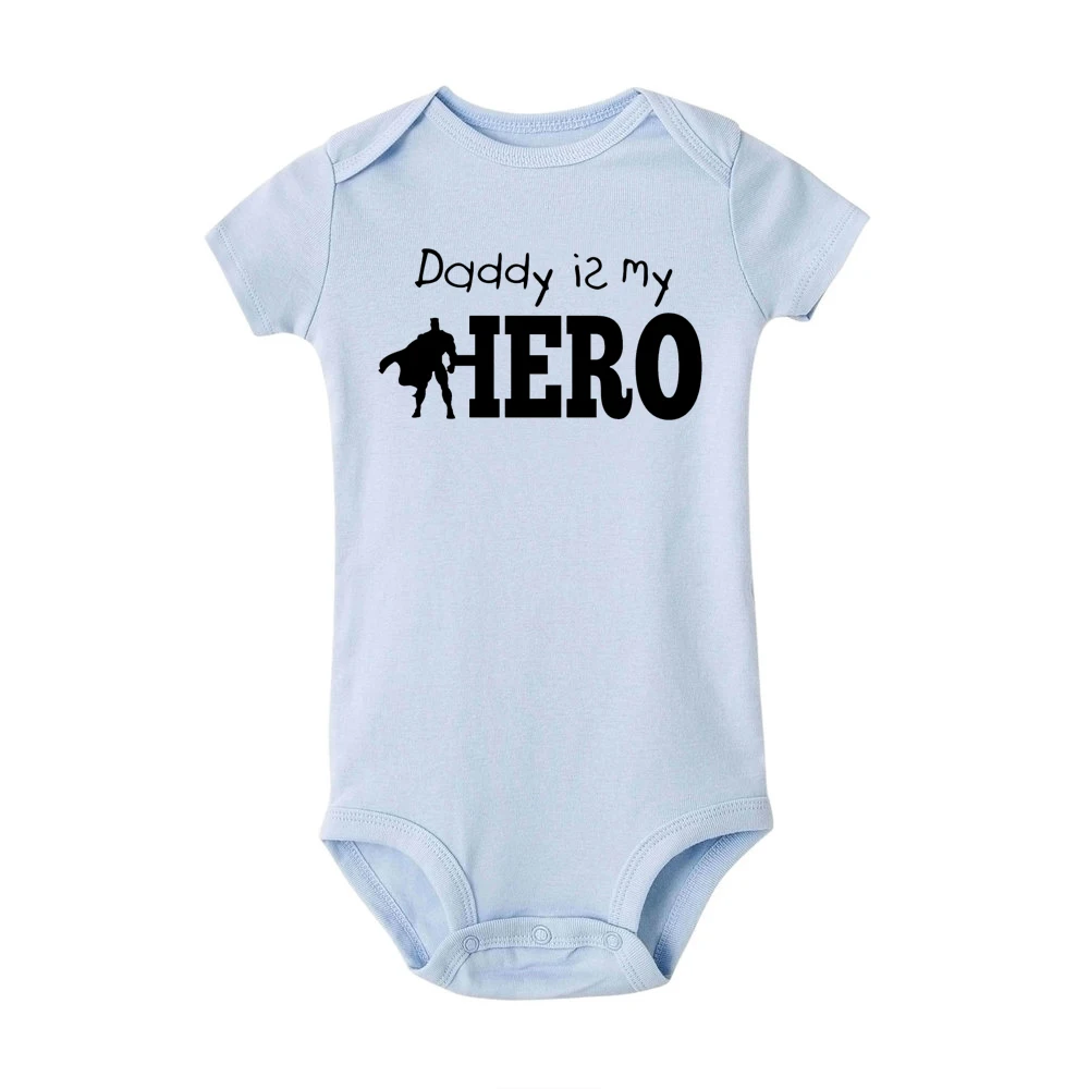 Daddy is my hero/модный Детский боди; хлопковые пижамы для малышей; vetement enfant fille; боди для новорожденных девочек; bebe