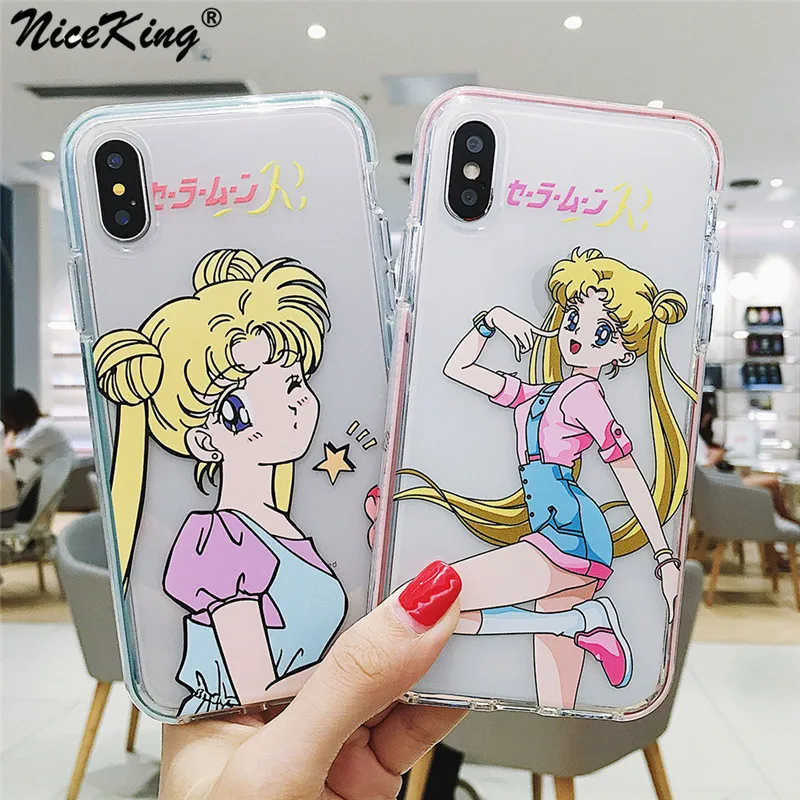 

Candy Frame For iPhone 11 Pro Max 7 Case iPhone 6 S Case Silicone TPU Sailor Moon Cover Case For iPhone X XS MAX XR 6S 7 8 Plus