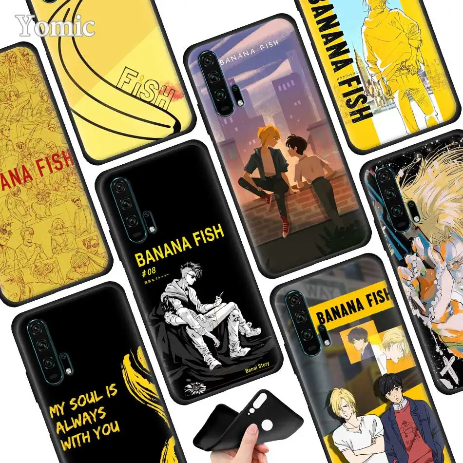 

Banana Fish Anime Silicone Phone Case for Huawei Honor 20 Pro 20 10 Lite 8X 8C 8A 8S V20 20i Play Enjoy 9S 9E Cover