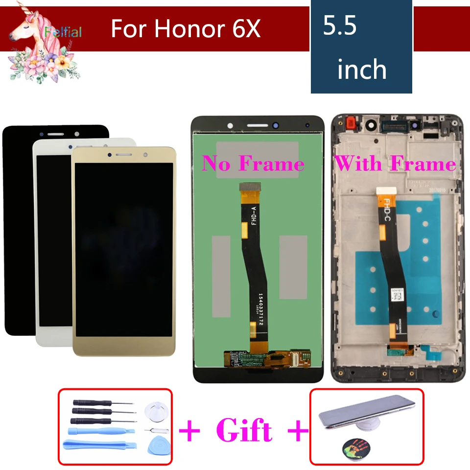 

Original For HUAWEI Honor 6X LCD Display Touch Screen with Frame GR5 2017 LCD For HUAWEI Mate 9 Lite BLN-AL10 BLN-L24 BLN-21 LCD