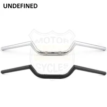 Универсальный мотоцикл велосипед черный хром 7/" Руль высокой посадкой перетащите бар для Honda Yamaha Kawasaki Suzuki BMW неопределенных