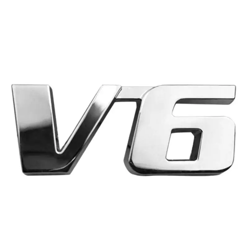 VODOOL 3D металлические хромированные наклейки для автомобиля V6 Word автомобильная