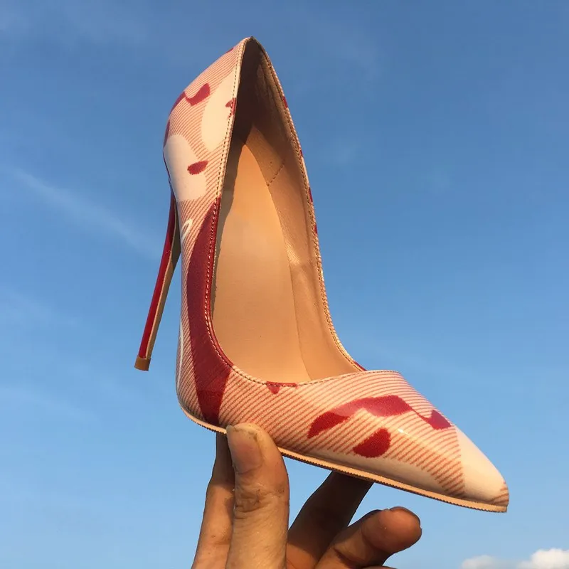 

2019 Mixed Colors Pointed Toe Lady Pumps Shallow Woman High-heeled Pumps Sexy Slip-on High Heels Wedding Women Party Dress Shoes