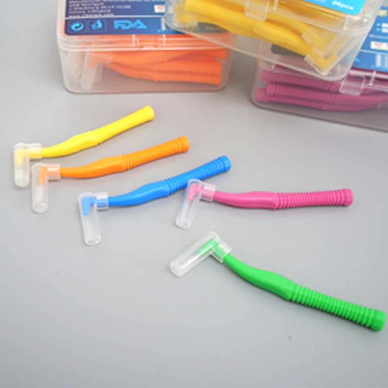 Cepillo Interdental 20 piezas Cleanpik L formas Limpieza Interdental Cepillo Oral cuidado de Dientes De