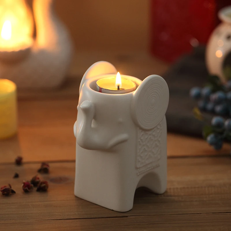Bougeoir En Ceramique Decoration De Mariage Support De Bougie Cadeau D Anniversaire Style Oiseaux Sirene Elephant Disponible Aliexpress