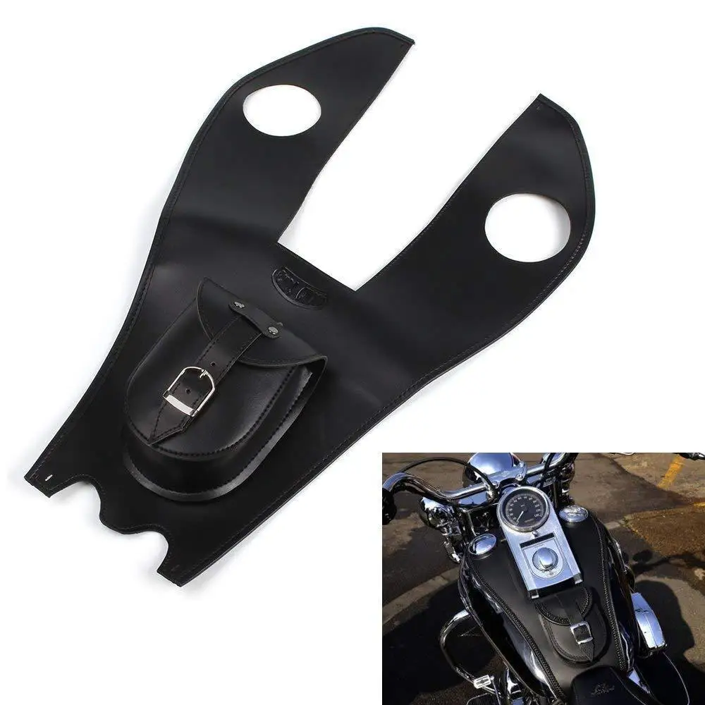 

Gas Tank Panel Bag Cover Lether Pad With Pouch For Harley Electra Street Glide