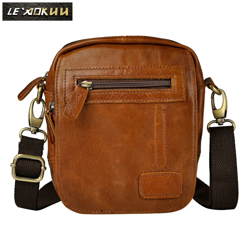 Design Fashion Leather Male Casual Multifunction Travel Waist Belt Bag
