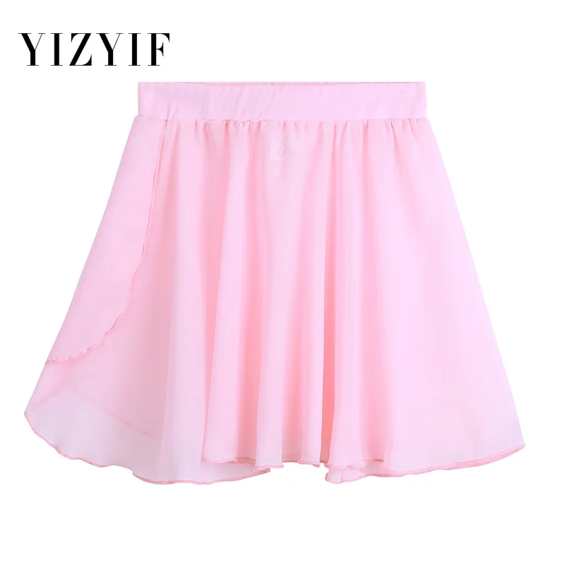 

YiZYiF Kids Skirt Tutu Girls ballet Dance skirt Costumes Basic Classic Chiffon Pull-On Wrap Ballet skirt girl tutu skirt kids