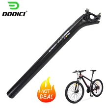 DODICI bike carbon fiber bicycle seatpost MTB road bike parts superlight seat post 3k Gloosy 27.2/30.8 /31.6*400mm offset 25mm