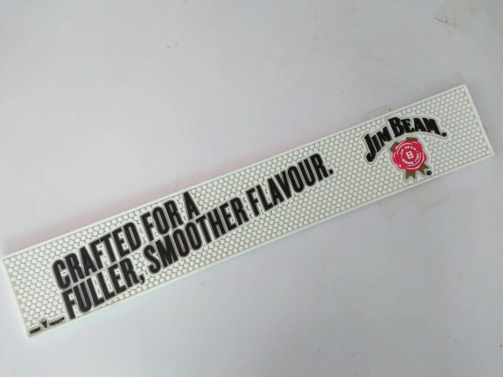 

PVC White printing bar mat pad plastic long bar mat