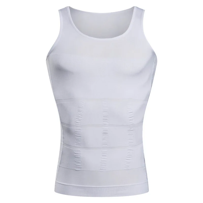Мужской корсет NIBESSER однотонный жилет для похудения на талии черный и белый цвета