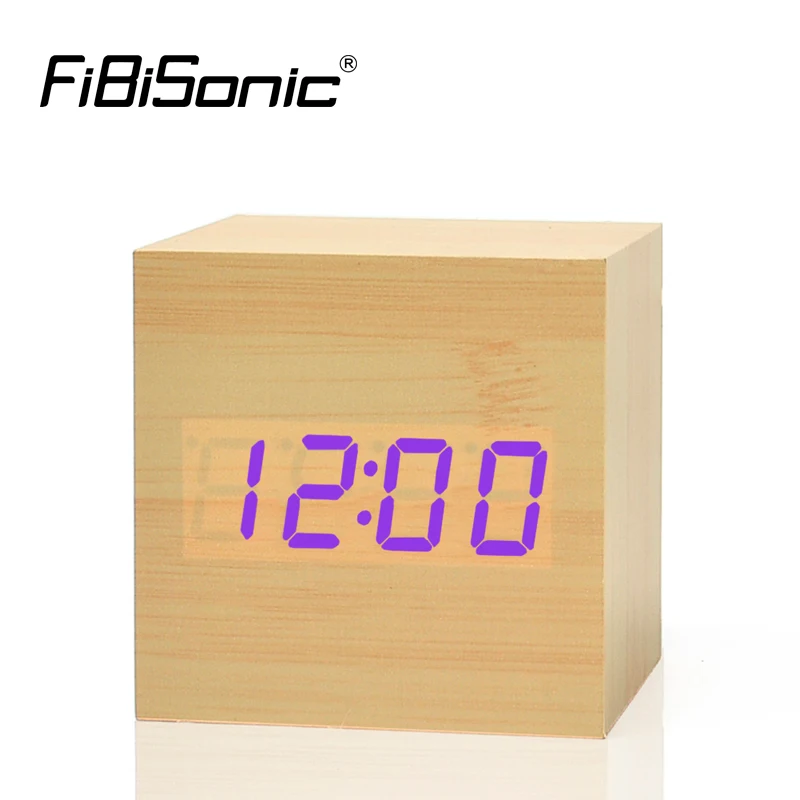 

FiBiSonic 2018 Upgrade LED Alarm Clock,despertador Temperature Sounds Control LED display desktop Digital table clocks