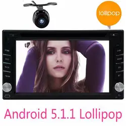 Последнее 6.2 "двойной 2 DIN Android 5.1.1 Универсальный Автомобильный DVD GPS навигатор Радио 4 ядра 1024*600 HD Автомобильный GPS Автомагнитолы Навигатор