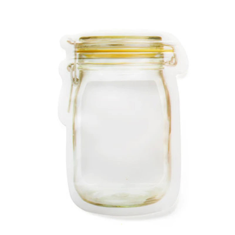 10 шт. Mason Jar сумки на молнии герметичные многоразовые снэк-пакеты для хранения продуктов питания Новые