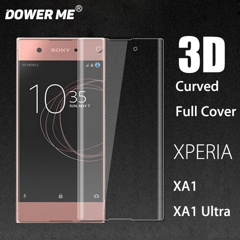 

Dower Me 3D Curved Edge Full Cover Tempered Glass Film Screen Display Protector For Sony Xperia XA1 5.0 inch XA1 Utral 6.0"