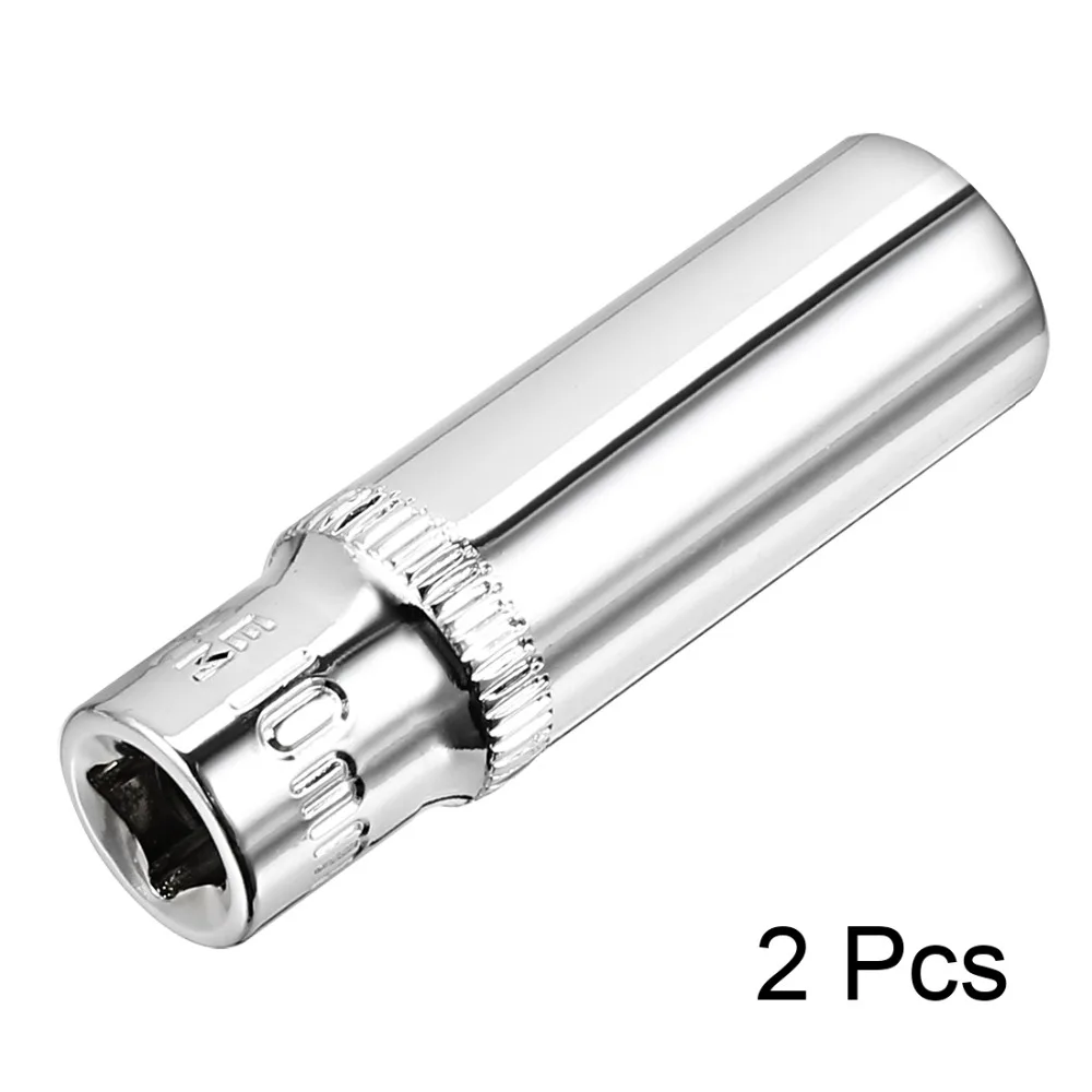 

Uxcell 2Pcs 1/4-inch Drive 10mm Cr-V 6-Point Deep Socket for Heavy-duty Pneumatic Tools
