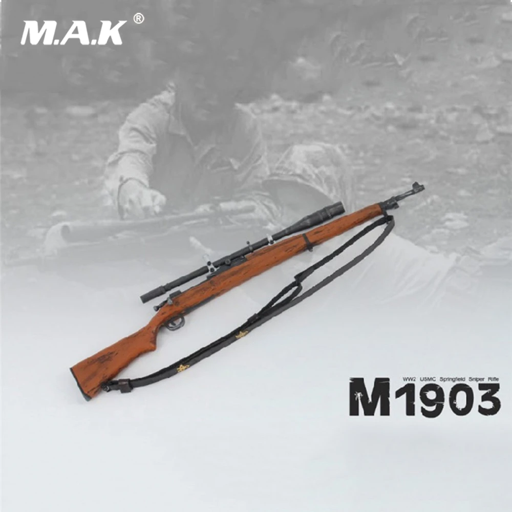 

ZY2002 1/6 Scale Figure Scene Accessories US Army M1903 Springfield Rifle WWII Weapon Model for 12" Soldier Action Figure Dolls