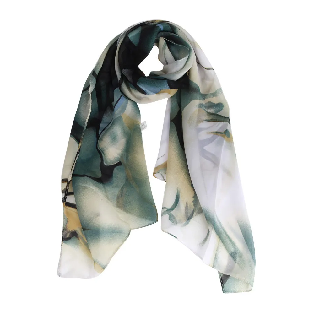 

Winter Women Scarf Chiffon Flower Embroidery Shawl Scarf Hijab Wrap Headband Ladies Muslim Hijabs Scarf bufandas invierno mujer