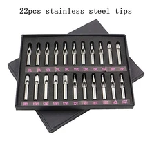 22 шт. набор наконечников для татуировки круглый бриллиант Magnum DT RT FT нержавеющая сталь наконечник для татуировки Трубка ассорти для тату-машинки ручка для чернил