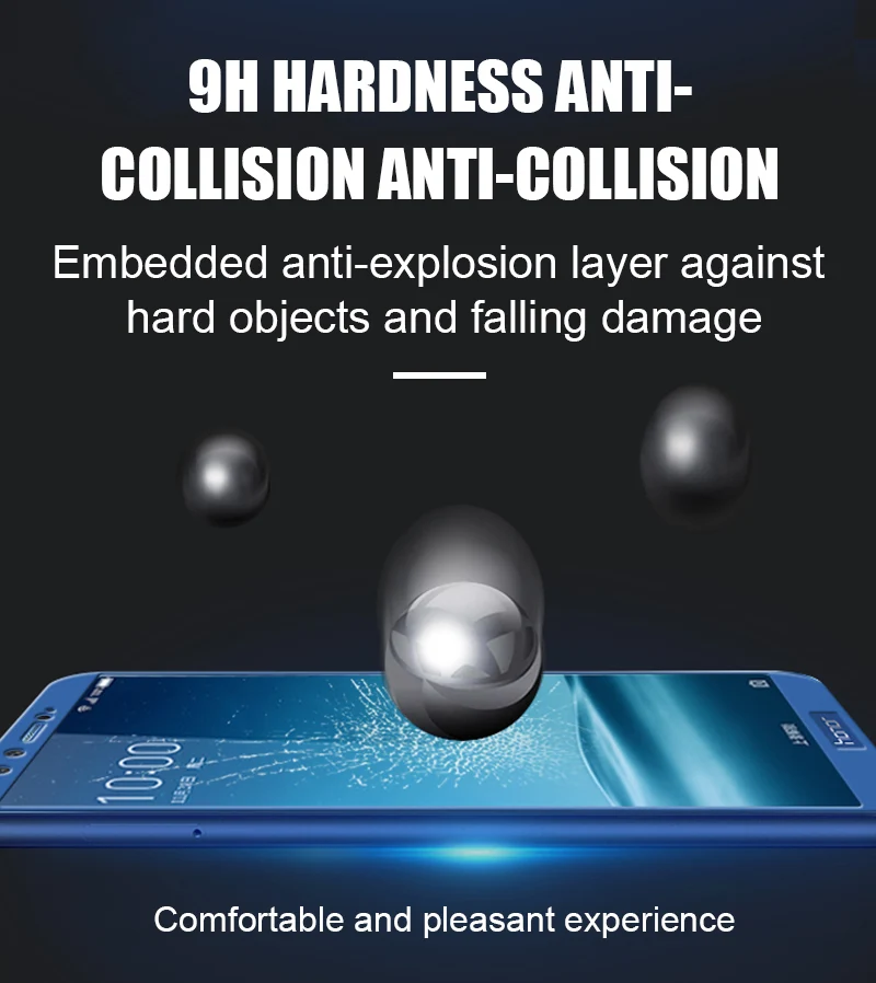 TOMKAS For Huawei Honor 9 Glass Screen Protector Frame Tempered Film Scratch Proof For Huawei P8 Lite 2017 Honor 9 8 Lite Glass