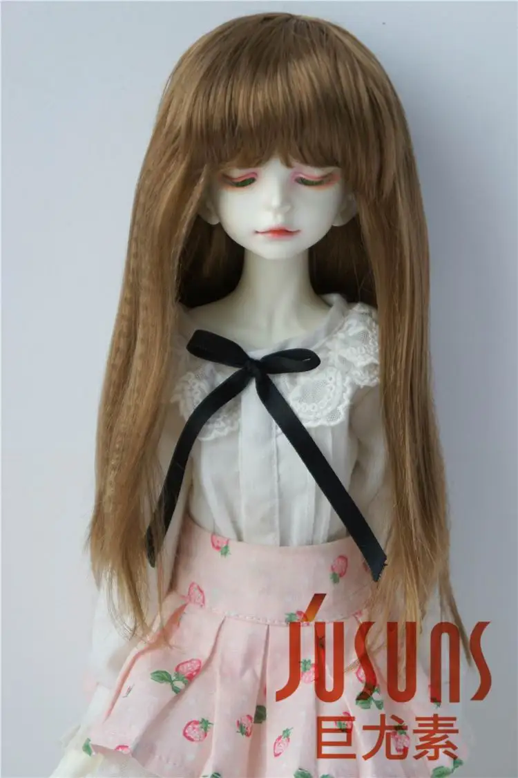 JD179 1/4 1/3 длинный парик с Кукуруза кудрявая BJD размер волос 7-8 дюймов 8-9 дюймов кукла парики MSD SD парики для шарнирных кукол Кукла аксессуары - Цвет: Size 7-8inch Brown