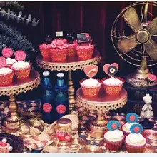 9 шт./лот Свадебный золото подставка для торта металлическая, для подставки для пирожных дисплей для кексов на день рождения подставка для десерта вечерние украшения