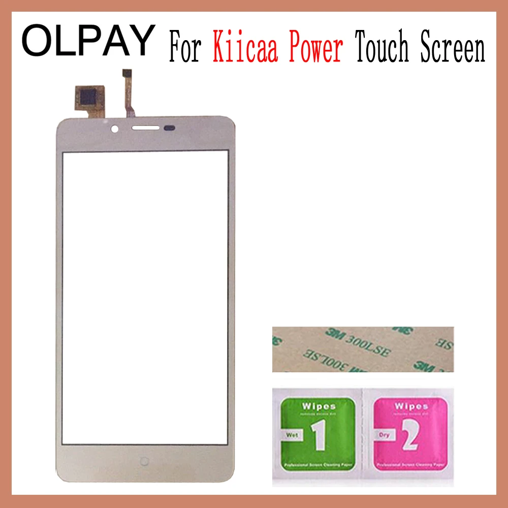 OLPAY 5,0 ''сенсорный экран для Leagoo Kiicaa power сенсорный экран дигитайзер Панель переднее стекло объектив сенсор инструменты клей+ салфетки - Color: Gold No Tools