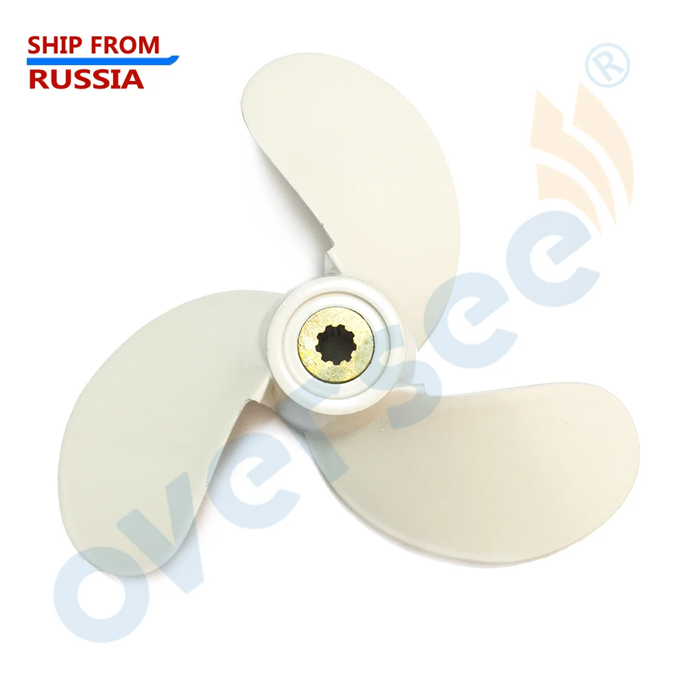 Aluminum Propeller 7 1/4x6 F2.5A/3A 7-1/4x6 6L5-45943-01-EL 9 Spline For Yamaha 3HP Outboard Motor 6L5-45943