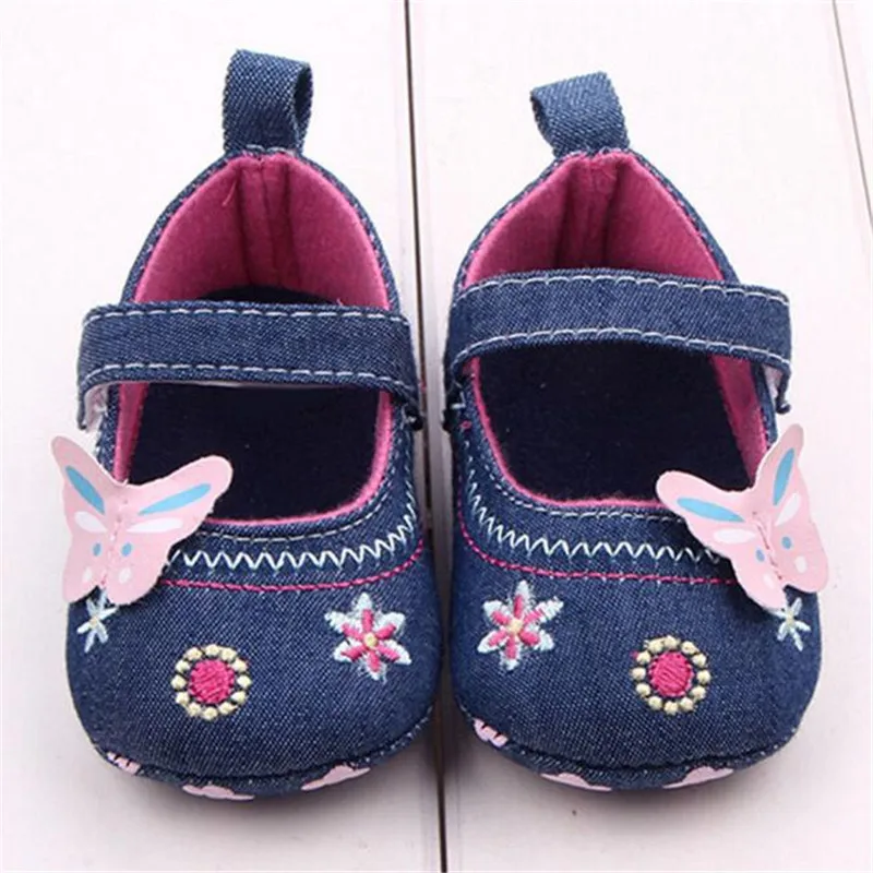 

ARLONEET Baby Shoes Girl Boy Soft Cololrful Butterfly Soft Sole Toddler Shoes 2018 Great gift Purple,Blue baby Crib Shoes