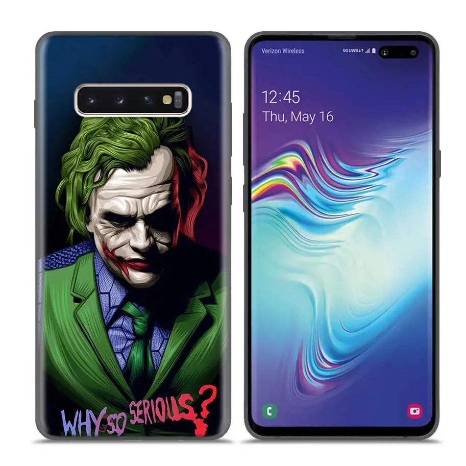 Чехол Coque для samsung Galaxy S10 S9 S8 Plus 5G A30 A50 A70 A40 A20 A10 Note 8 9 10 чехол-накладка с изображением Бэтмена Джокера Темный нож