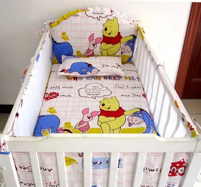 

Promotion! 5PCS Mesh Newborn babies Bedding kit of bedding/crib bedding set/children bedding set,include(4bumpers+sheet)