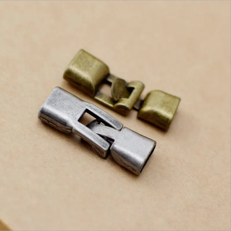 10set/lot Antique Silver End fasteners Clasps Hooks End Cap Connectors