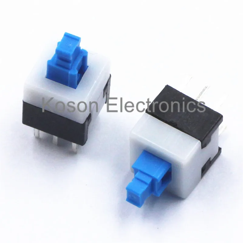 20X 7*7mm PCB 6 Pin Push Tactile Power Mikroschalter Self Lock On//Off G4