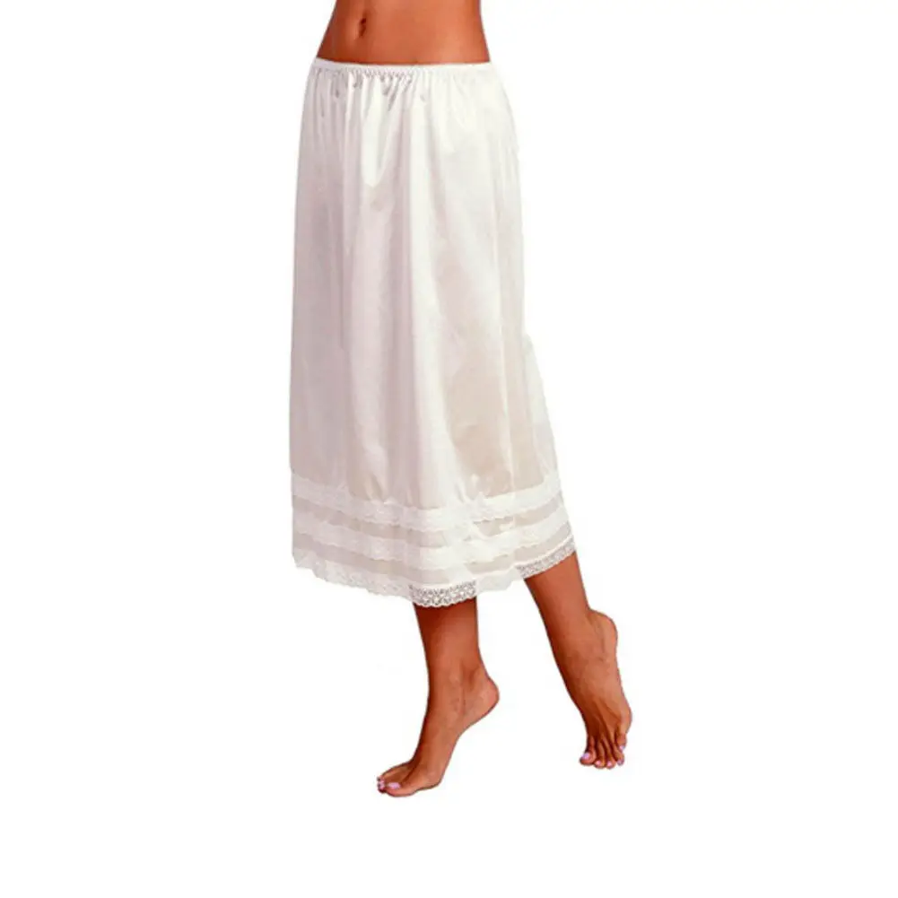 Модная женская кружевная длинная юбка с эластичной резинкой на талии, белая юбка L-3XL