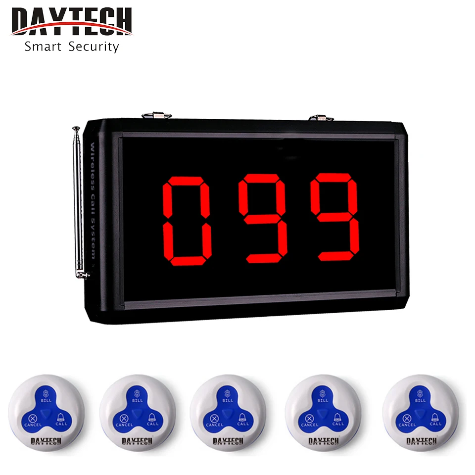 DAYTECH Pager Call Waiter Paging Queuing Calling Service System Coaster Panel Call Buzzer Restaurant Coaster Pager 433MHZ цена DAYTECH Pager Call Waiter Paging Queuing Calling Service System Coaster Panel Call Buzzer Restaurant Coaster Pager 433MHZ цены онлайн