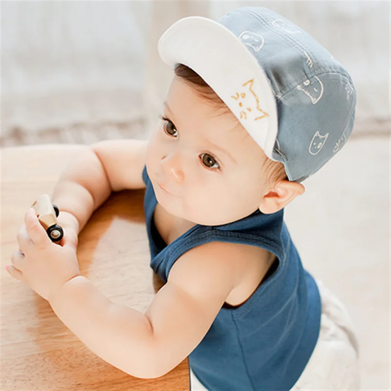 baseball hat beanie baby fashion cat hats unisex girls boys caps cartoon summer sun newborn baseball hat beanie baby fashion cat hats unisex girls boys caps cartoon summer sun newborn