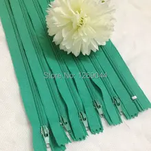 20 unids Nylon bobina cremalleras Tailor herramientas de costura Craft 9 pulgadas de color verde
