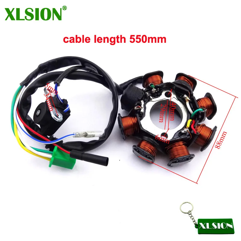 XLSION GY6 125 статор зажигания катушка 8 полюсов для куб. См 150cc Мопед Скутер ATV