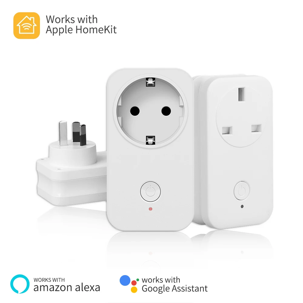 

Timethinker 3Pcs Smart Home WiFi Outlet US EU UK Socket Plug or Apple Homekit Alexa Google Home Siri Voice APP Remote Control