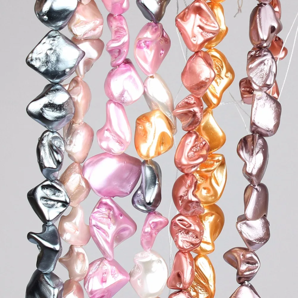 

10-20mm Natural Irregular Multicolor Conch Shell Beads for Jewellery Making Loose Spacer Bead Diy Necklace Bracelet Jewelry 15'
