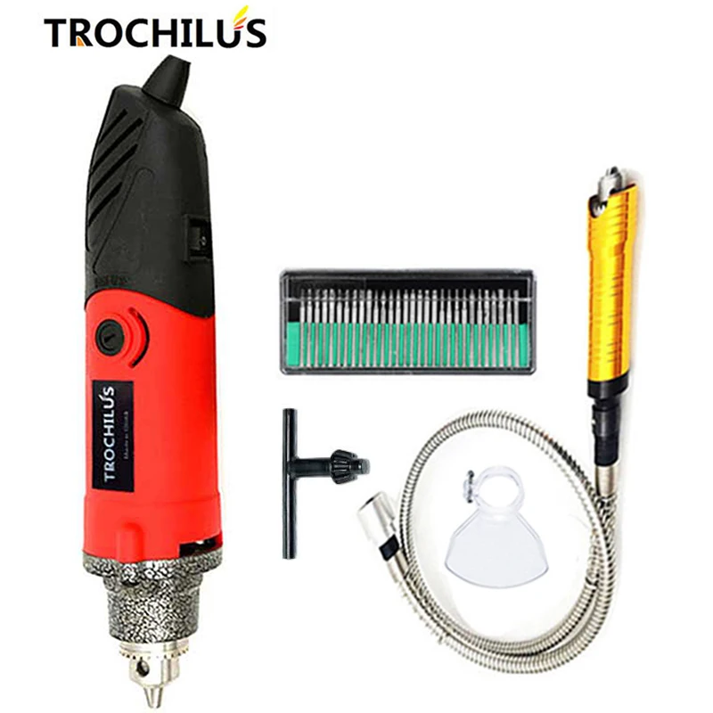 

Trochlius 240W Power angle grinder Adjustable mini engraver drill grinding machine Electric grinder Tools mini szlifierka80504