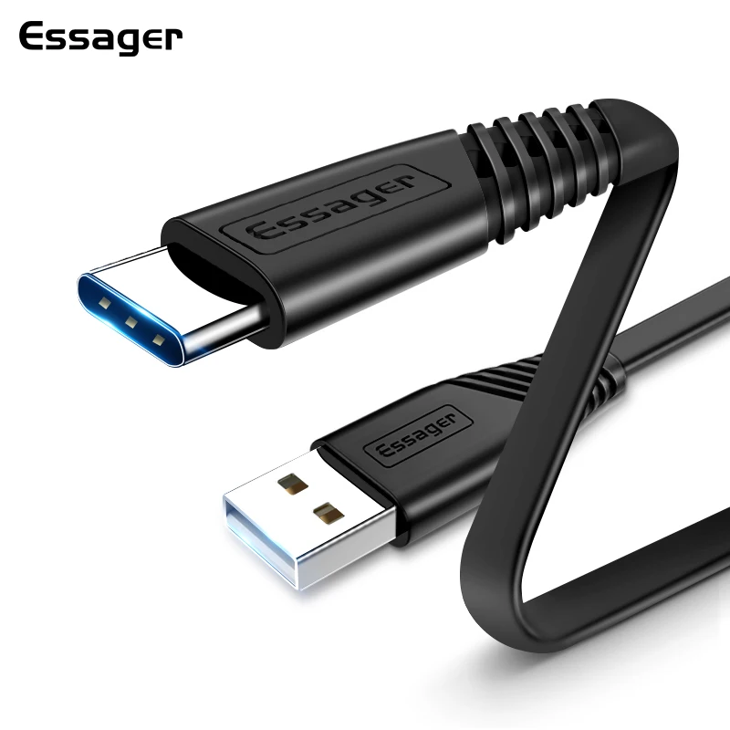 

Essager USB Type C Cable For Samsung S9 Oneplus 6t 6 Xiaomi mix 3 Huawei Fast Charging USB-C Type-C Cable USBC Data Charger Cord