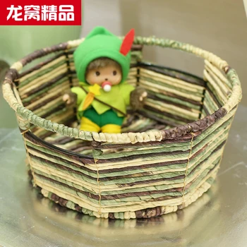

Home eco-friendly paper storage basket for za kka small basket key remote control case corn husk basket