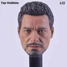 A-019 Nach 1/6 skala Soldaten zubehör Kopf Sculpt Stark Robert Downey Jr.fit 12