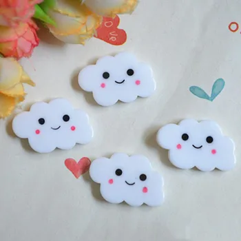 

10 Pcs/set Cute Mini DIY Cartoon Cloud Resin Cabochons Flat Back Scrapbooking Embellishment For Hair Bow Centers Party Favors
