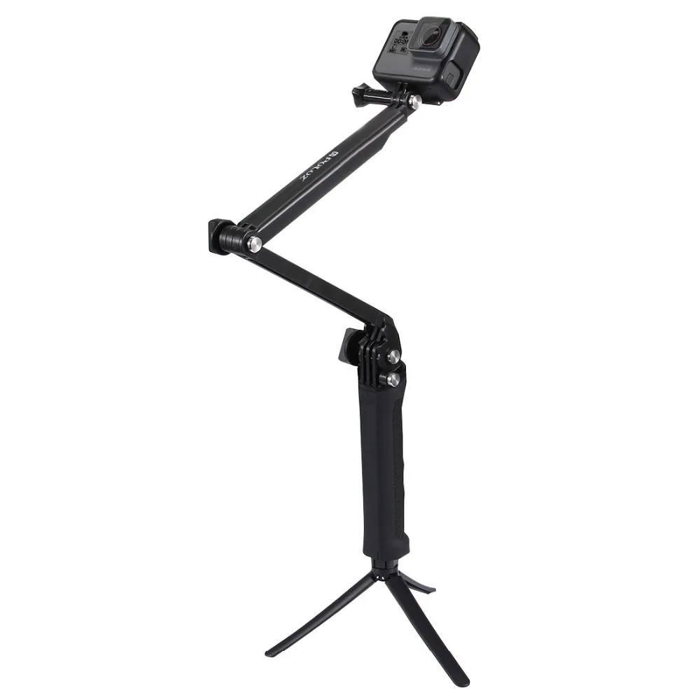 Складная Многофункциональная селфи палка PULUZ с 3 сторонней ручкой для GoPro HERO6/5 Go Pro