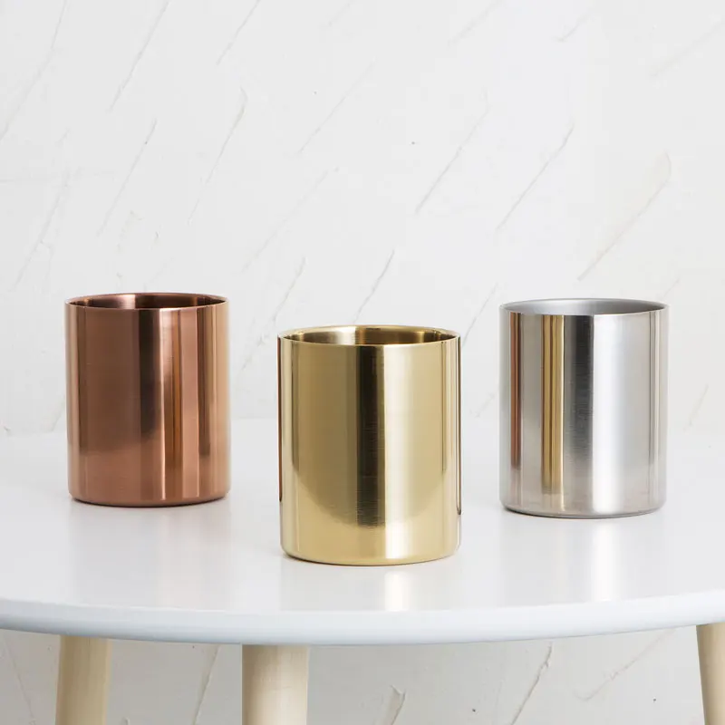 

fashion 304 Stainless Steel Mugs Double Titanium Anti-hot Mug Plating Gold Rose Sliver Coffee Cup Breakfast Milk Cups Mug 400ml